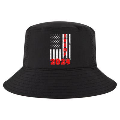 American Flag Design Trump 2024 Cool Comfort Performance Bucket Hat