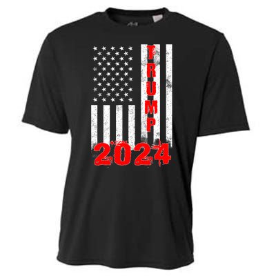 American Flag Design Trump 2024 Cooling Performance Crew T-Shirt