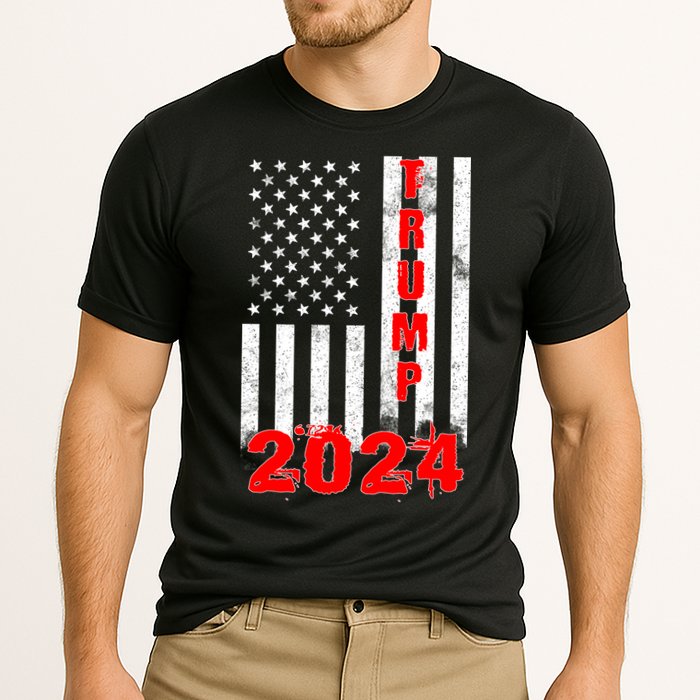 American Flag Design Trump 2024 Cooling Performance Crew T-Shirt