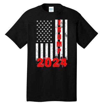 American Flag Design Trump 2024 Tall T-Shirt