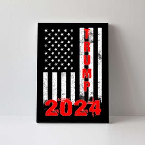 American Flag Design Trump 2024 Canvas