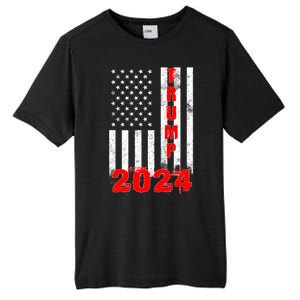 American Flag Design Trump 2024 Tall Fusion ChromaSoft Performance T-Shirt