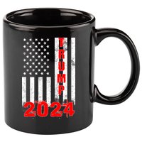 American Flag Design Trump 2024 11oz C Handle Ceramic Mug