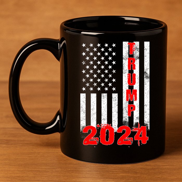 American Flag Design Trump 2024 11oz C Handle Ceramic Mug