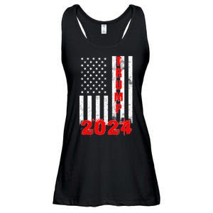 American Flag Design Trump 2024 Ladies Essential Flowy Tank