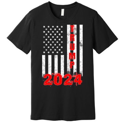 American Flag Design Trump 2024 Premium T-Shirt