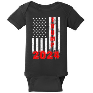 American Flag Design Trump 2024 Baby Bodysuit