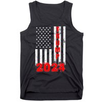 American Flag Design Trump 2024 Tank Top