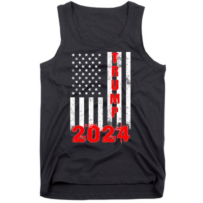 American Flag Design Trump 2024 Tank Top