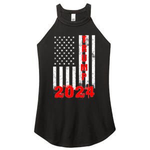 American Flag Design Trump 2024 Women's Perfect Tri Rocker Tank