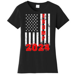 American Flag Design Trump 2024 Women's T-Shirt