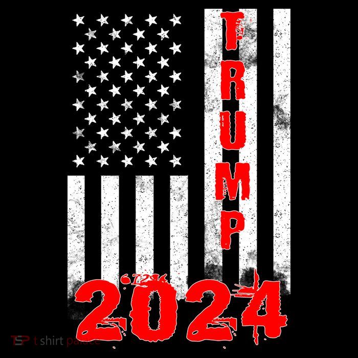 American Flag Design Trump 2024 Womens T-Shirt