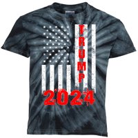 American Flag Design Trump 2024 Kids Tie-Dye T-Shirt