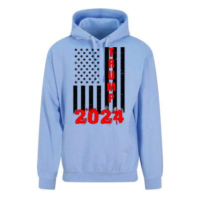 American Flag Design Trump 2024 Unisex Surf Hoodie