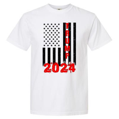 American Flag Design Trump 2024 Garment-Dyed Heavyweight T-Shirt