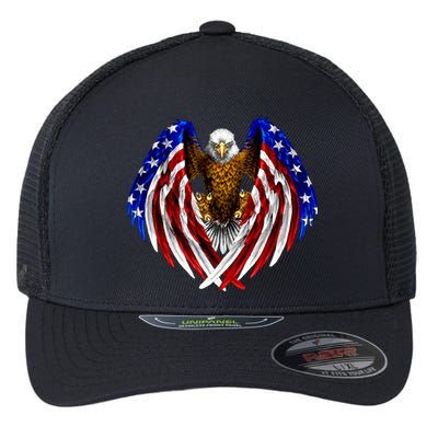 American Flag Eagle Flexfit Unipanel Trucker Cap