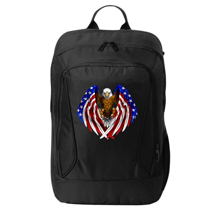 American Flag Eagle City Backpack