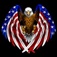 American Flag Eagle City Backpack