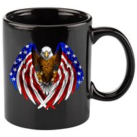 American Flag Eagle 11oz C Handle Ceramic Mug