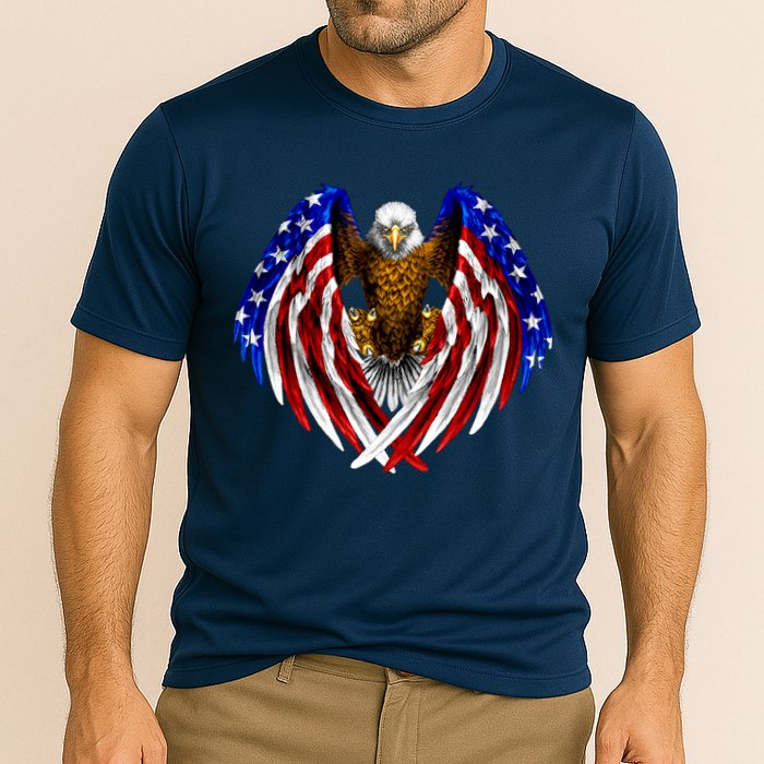 American Flag Eagle Cooling Performance Crew T-Shirt