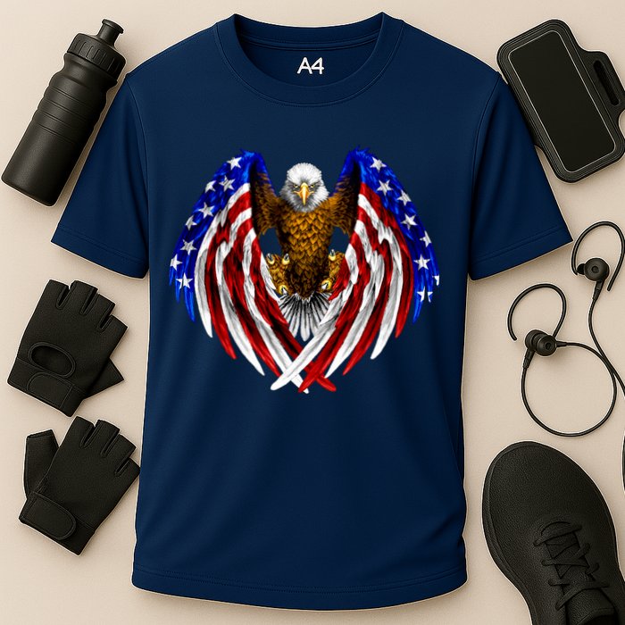 American Flag Eagle Cooling Performance Crew T-Shirt