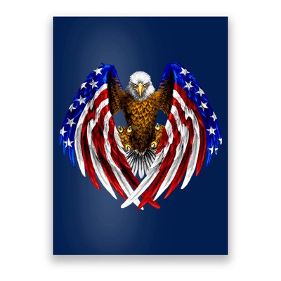 American Flag Eagle Poster
