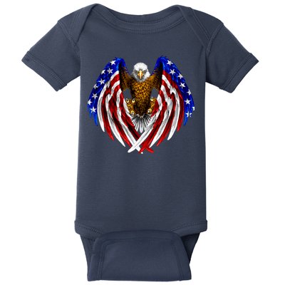 American Flag Eagle Baby Bodysuit