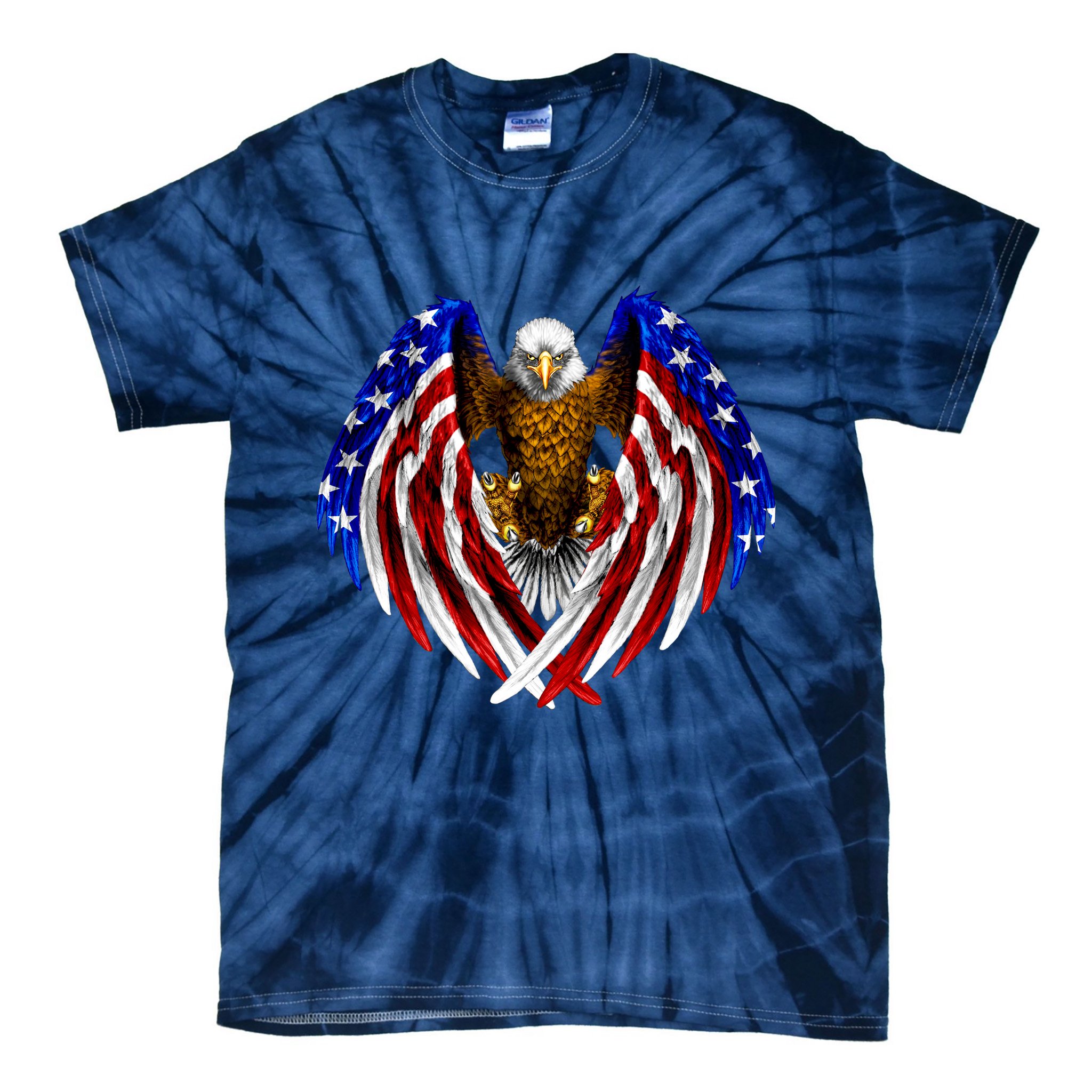 American Flag Eagle Tie-Dye T-Shirt