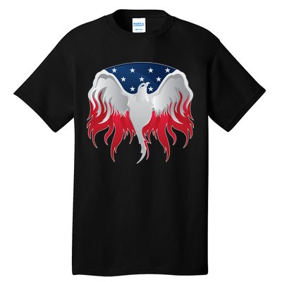 American Flag Eagle USA Illustration Tall T-Shirt