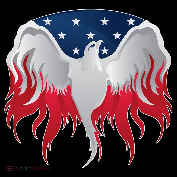 American Flag Eagle USA Illustration Flatbill Hat