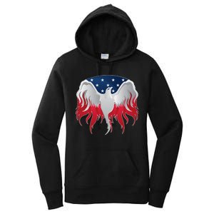 American Flag Eagle USA Illustration Women's Pullover Hoodie