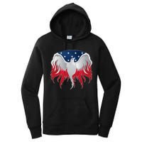 American Flag Eagle USA Illustration Women's Pullover Hoodie