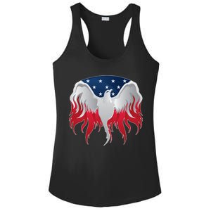 American Flag Eagle USA Illustration Ladies PosiCharge Competitor Racerback Tank