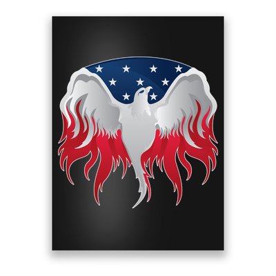 American Flag Eagle USA Illustration Poster