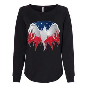 American Flag Eagle USA Illustration Womens California Wash Sweatshirt