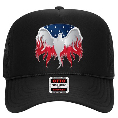 American Flag Eagle USA Illustration Trucker Hat