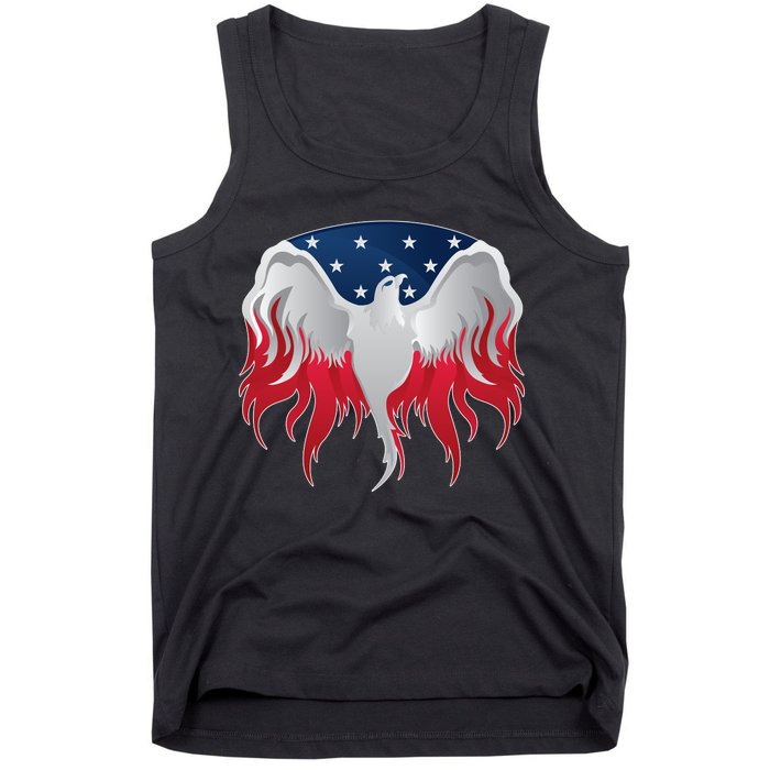 American Flag Eagle USA Illustration Tank Top