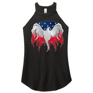 American Flag Eagle USA Illustration Women's Perfect Tri Rocker Tank