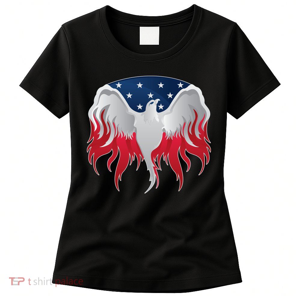 American Flag Eagle USA Illustration Women's T-Shirt