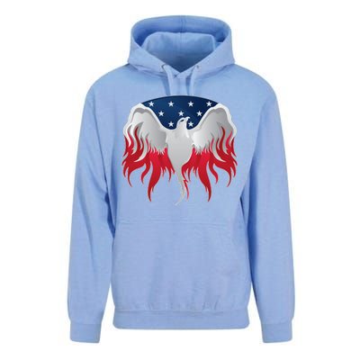 American Flag Eagle USA Illustration Unisex Surf Hoodie