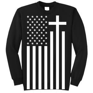 American Flag Faith Cross Sweatshirt