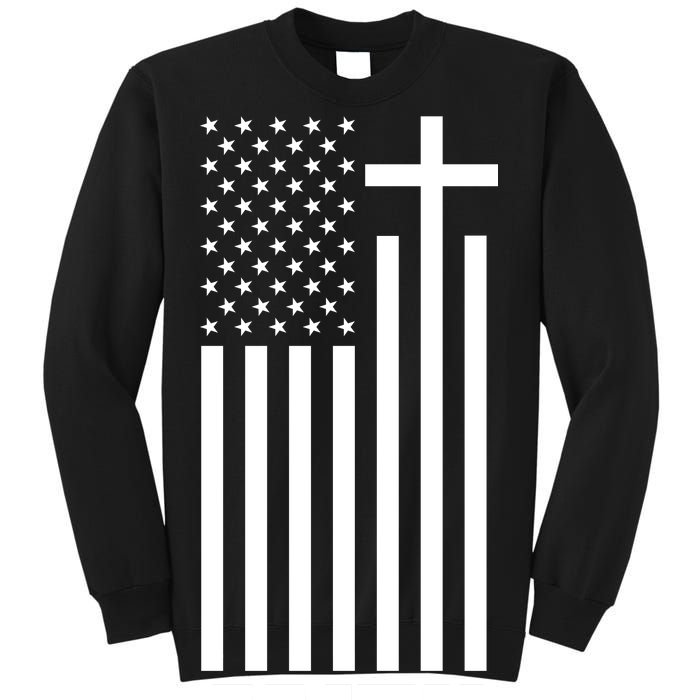 American Flag Faith Cross Sweatshirt