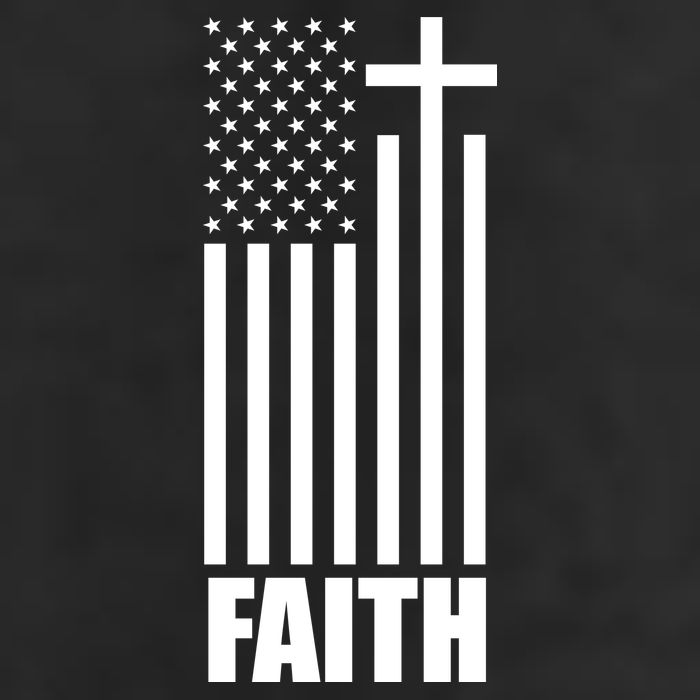 American Flag Faith Cross 11oz C Handle Ceramic Mug
