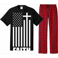 American Flag Faith Cross Pajama Set