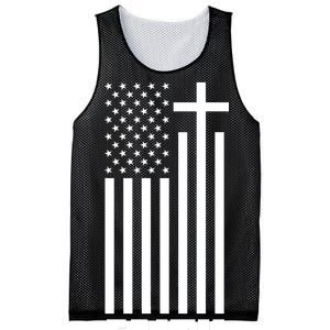 American Flag Faith Cross Mesh Reversible Basketball Jersey Tank