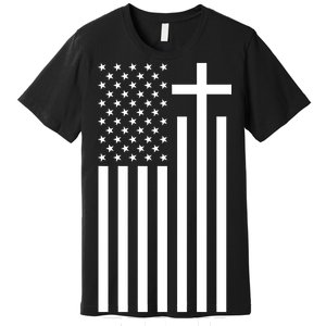 American Flag Faith Cross Premium T-Shirt