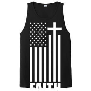 American Flag Faith Cross PosiCharge Competitor Tank