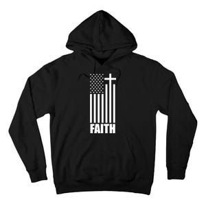 American Flag Faith Cross Tall Hoodie