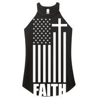 American Flag Faith Cross Women’s Perfect Tri Rocker Tank