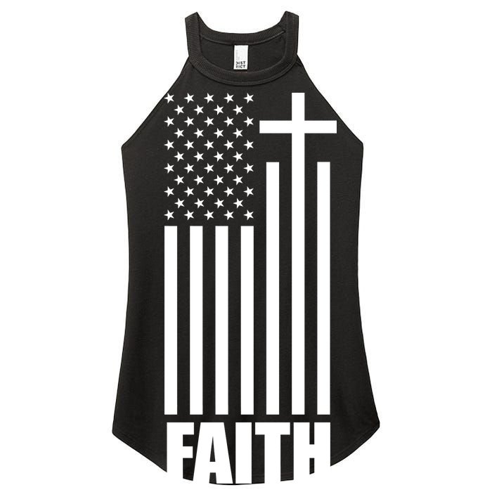 American Flag Faith Cross Women’s Perfect Tri Rocker Tank